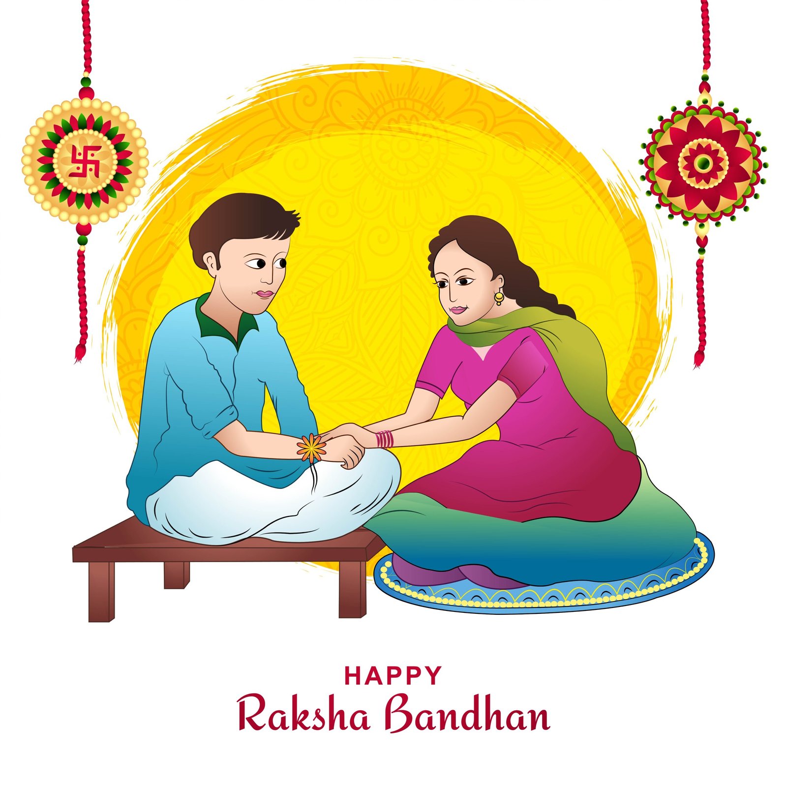 How to draw Indian Festival Rakshabandhan drawing for beginners - YouTube